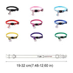 Quick-Release Safety Cat Collar — Cat Face Pendant & Bell