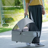 For Novayapetix Detachable 3 In 1 Foldable Pet Stroller Carbon Steel Frame 15kg Capacity Portable Lightweight Design Small