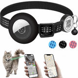 AirTag Cat Collar with Reflective Strip & QR Tag — Adjustable, Weather-Resistant Fit