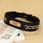 Custom Engraved Leather Dog Collar