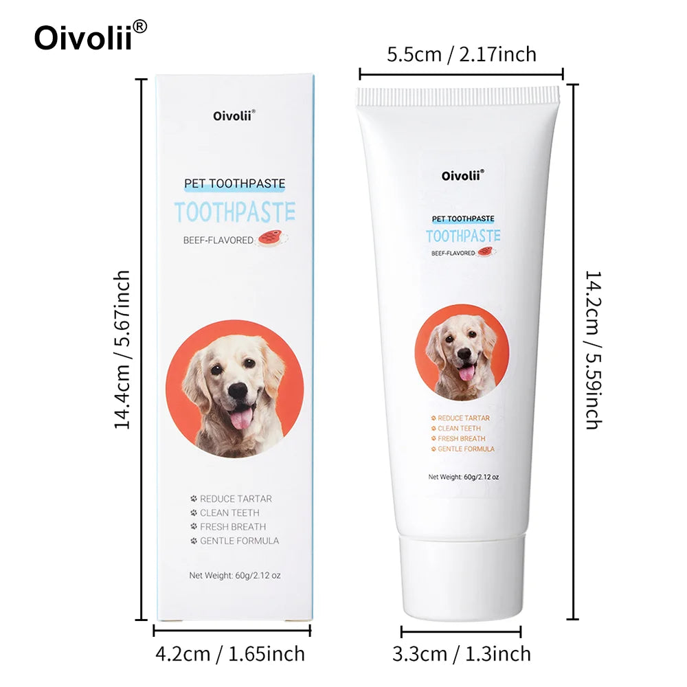 Beef Flavored Pet Toothpaste — Gentle Daily Oral Care for Dogs & Cats