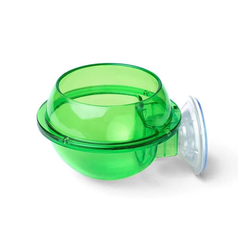 Wall-Mount Arboreal Feeder Bowl — Anti-Escape Suction Cup Dish for Chameleons