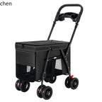 HXL Lightweight Foldable Pet Carrier Stroller for Small Pets