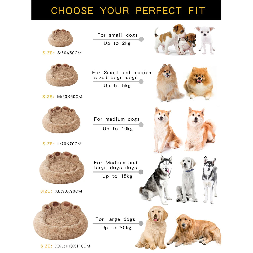 Fluffy Plush Winter Pet Bed Basket
