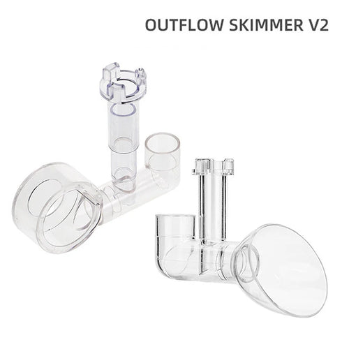 Aquarium Lily Pipe Outlet & Surface Skimmer (Glass, Oil Film Removal)
