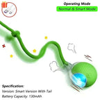 Automatic Rolling Ball Cat Toy with Tail