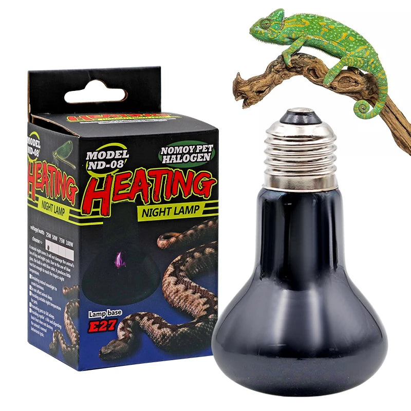 220V UVA+UVB Reptile Basking Lamp — Daylight Heat Bulb for Turtles & Lizards, 25W-100W