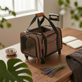 Rolling Expandable Zippered Pet Carrier with Expandable Interior