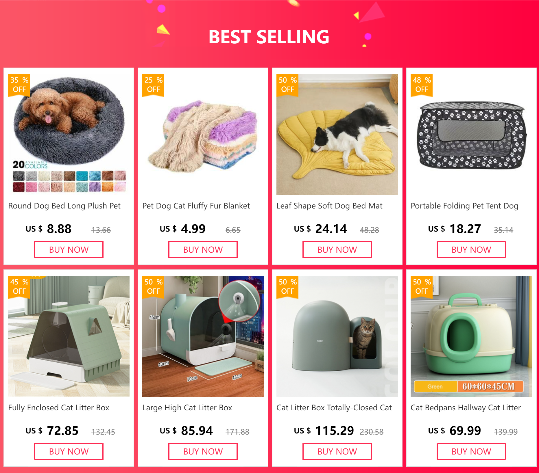 Round Plush Dog Bed