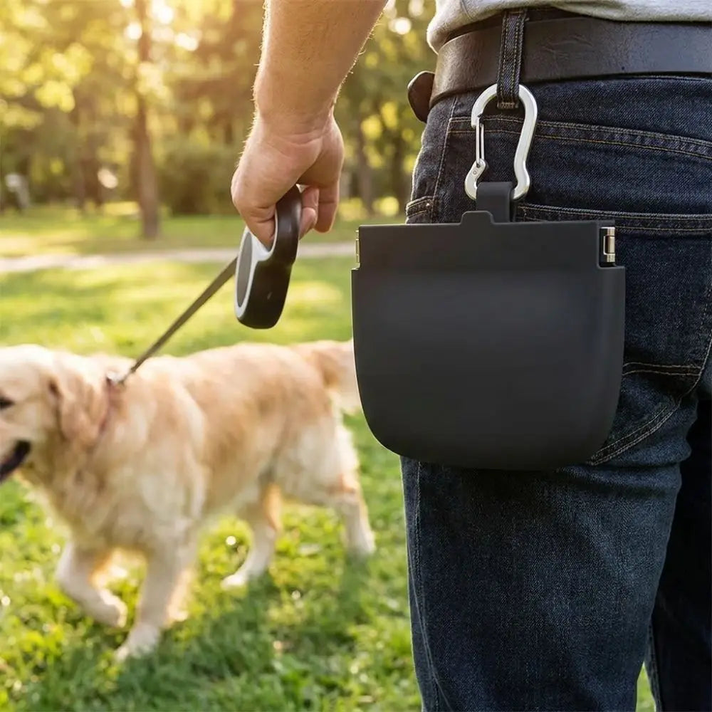 Silicone Dog Treat Pouch (Waterproof, Oil-Resistant, Wipe-Clean)