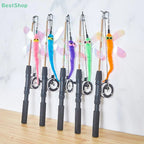 Telescopic Fishing Rod Cat Teaser Wand — Extendable Kitten Play Toy