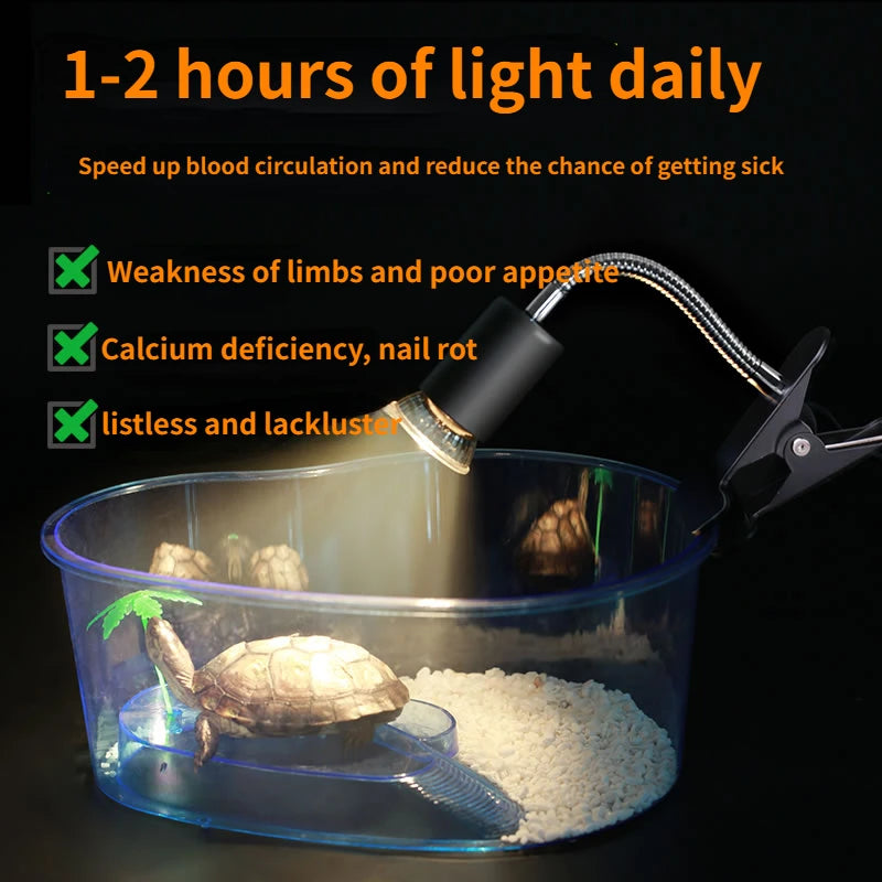 Reptile & Aquarium Clip-On Heat Lamp 50W Adjustable