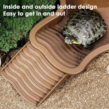 Reptile Bathing Pool with Ramp — Slip-Proof Soaking Tub for Turtles & Bearded Dragons
