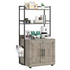 Cat Litter Box Enclosure with 2-Tier Storage Shelves