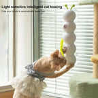 Auto Caterpillar Cat Toy with Wiggling Tail — Rechargeable Motion-Activated Play