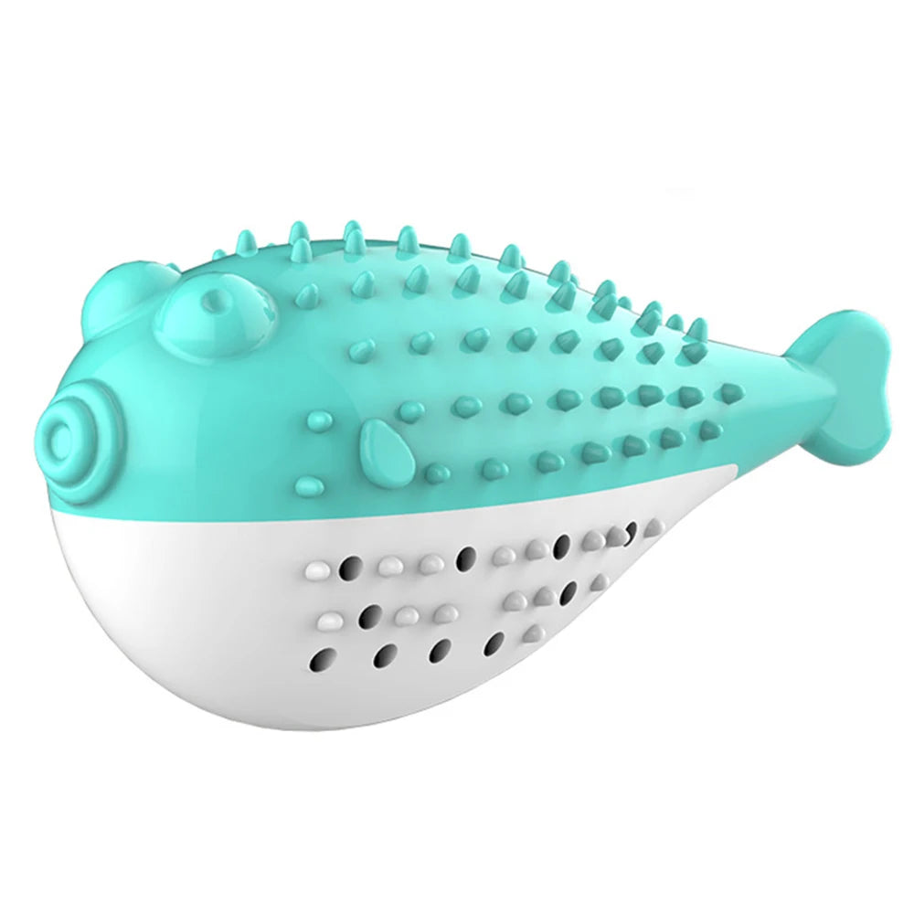 Pufferfish Catnip Chew Toy with Bell — Detachable Teething Toy for Kittens