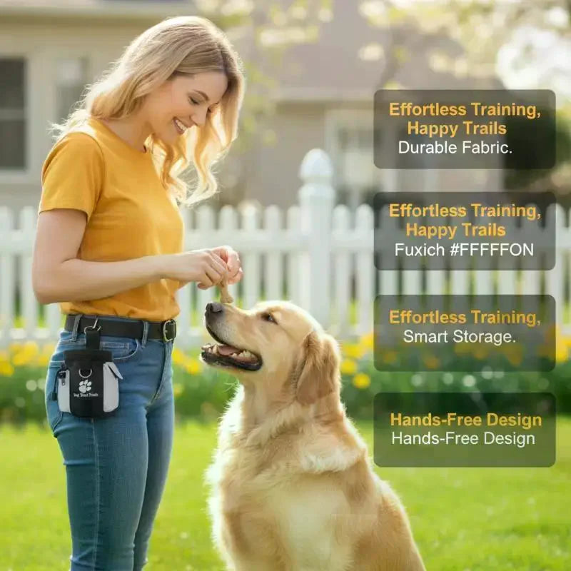 Dog Training Fanny Pack (Waste Bag Compartment, Treat Holder, Outdoor)