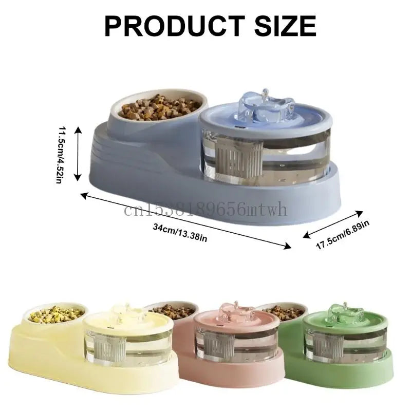 Wireless Cat Water Fountain Station (Large Capacity, Healthy Hydration, B03D)