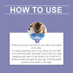 Pet Dental Water Additive — Freshens Breath & Prevents Tartar, 200ml