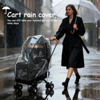 XL Double Outdoor Pet Running & Travel Stroller with Weather Cover — All-Weather Jogging Cart for Dogs & Cats