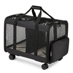 Double-Layer Pull-Out Pet Backpack with Single Shoulder & Handheld Straps for Cats & Dogs