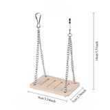 Wooden Hamster Swing & Seesaw Toy — Cage Enrichment for Small Pets