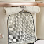 Luxury 4-Wheel Dual Cat Stroller for 2 Cats with Detachable Carrier Bag