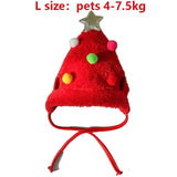 Christmas Pet Costume Set (Santa & Elk Hat with Bandana Bib)