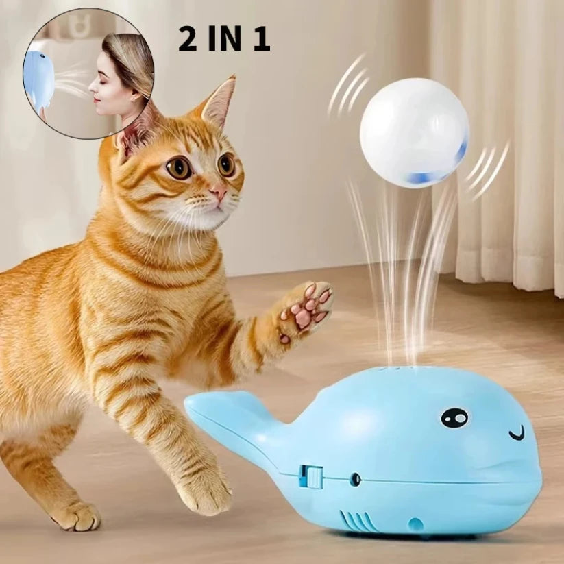USB-Powered Floating Ball Cat Toy — Hovering Cartoon Design for Active Play