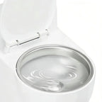 Toilet-Shaped Pet Water Bowl (Stainless Steel, Anti-Spill, Non-Slip)