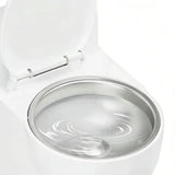 Toilet-Shaped Pet Water Bowl (Stainless Steel, Anti-Spill, Non-Slip)