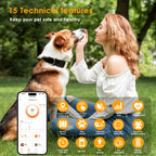 GPS Pet Collar Tracker with Health Monitoring & Step Counter for Dogs & Cats