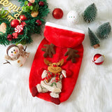 Christmas Flannel Hoodie for Dogs & Cats (Winter Clothes)