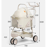 High-value Pet Stroller Lightweight and foldable Detachable Pet Stroller Car Pet Basket Outdoor Cat and Dog Travel Stroller