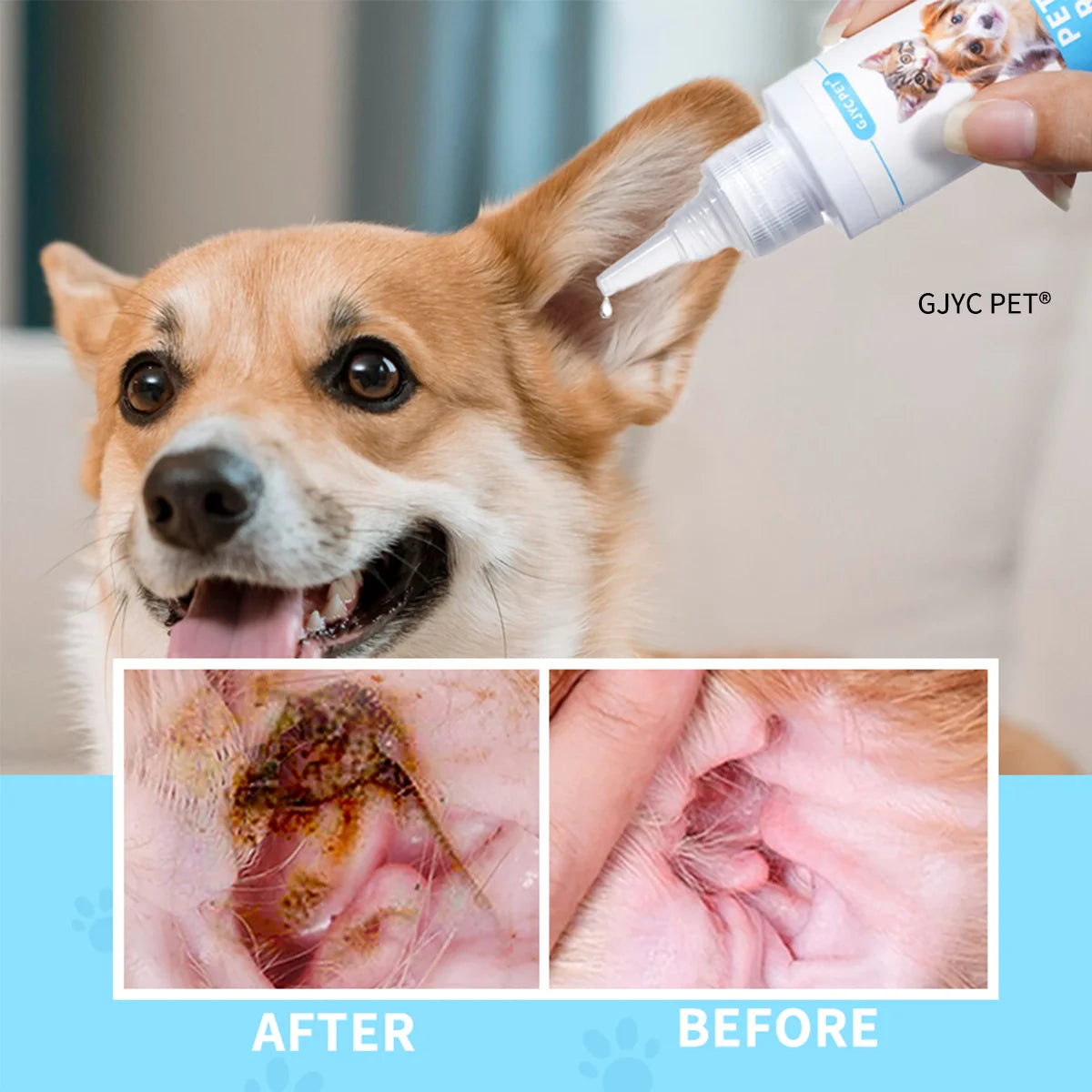 Natural Pet Ear Cleaner — Gentle Wax & Odor Solution for Dogs & Cats