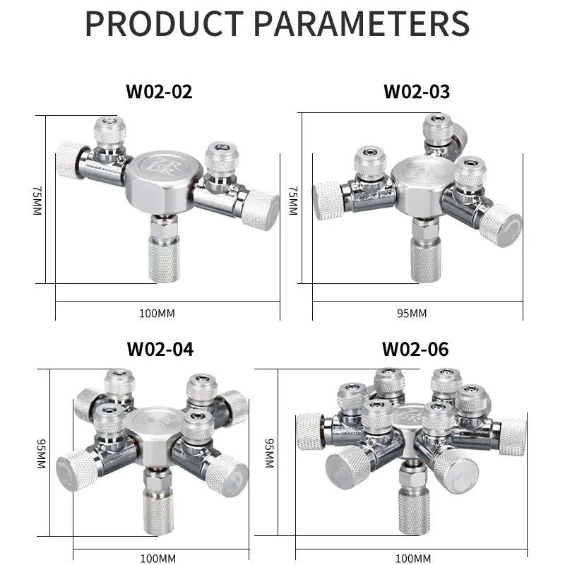 ZRDR Stainless Steel CO2 Distributor Splitter Multi-Way