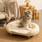 Plush Raised Pet Sofa Couch Bed with Anti-Slip Bottom