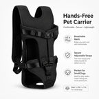 Hands-Free Pet Chest Carrier (Breathable Mesh, Adjustable, Travel)