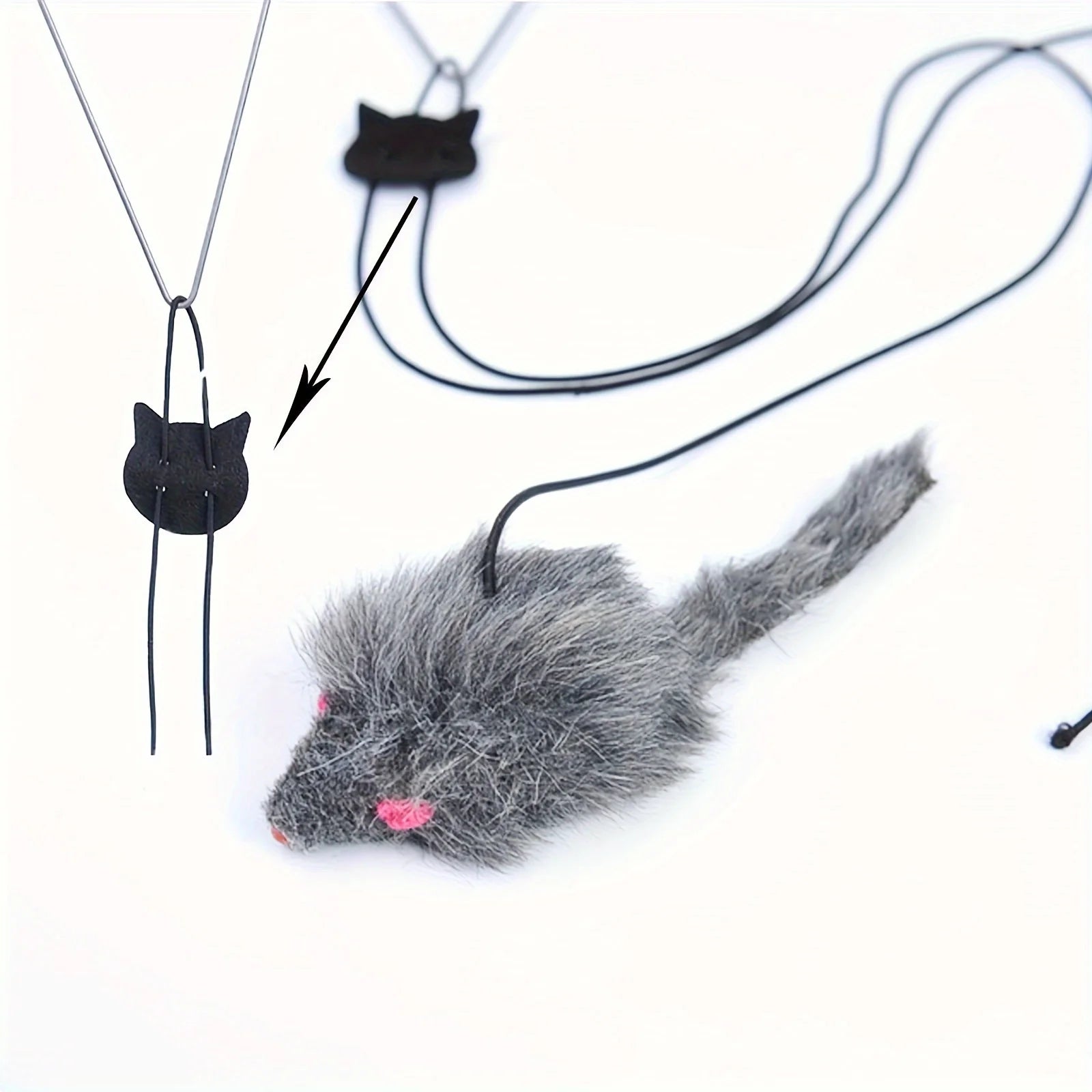 Retractable Hanging Mouse Cat Toy (Multipack)