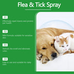 Plant-Based Flea & Tick Spray for Cats & Dogs — Fast-Acting, Non-Toxic