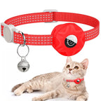 AirTag Collar Silicone Sleeve — Reflective Tracker Holder with Bell