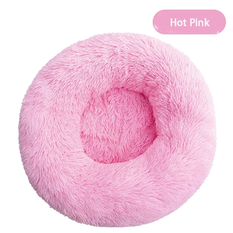 Round Plush Dog Bed