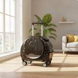 Pet Carrier with Wheels Transparent Pet Carrier Suitcase Hard-Sided Cats, Small Dogs, Travel, Airport, Professional Visits