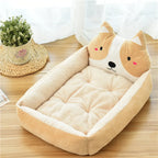 Plush Cartoon Sofa Pet Bed