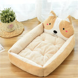 Plush Cartoon Sofa Pet Bed