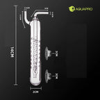 Glass CO2 Bubble Counter & Diffuser (Spiral Design, Planted Tank)