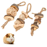 Wooden Chew Toys Set (3 Pcs) — Molar Care for Hamsters & Small Pets
