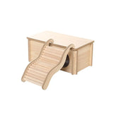 Wooden Wave Staircase — Eco-Friendly Climbing Ramp for Hamsters