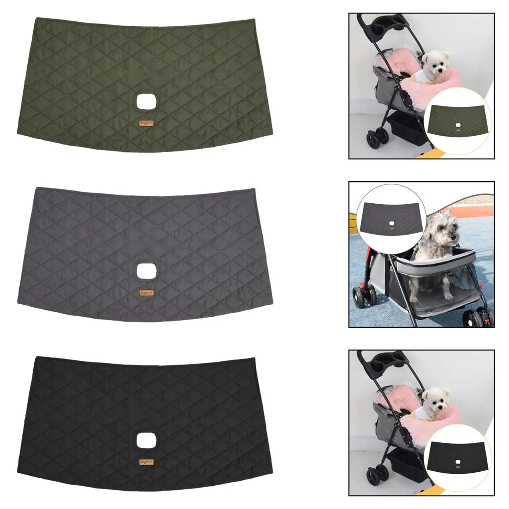 Water-Resistant Pet Stroller with Soft Cotton Pad & Edge Cover Guard — Comfortable Travel Carrier