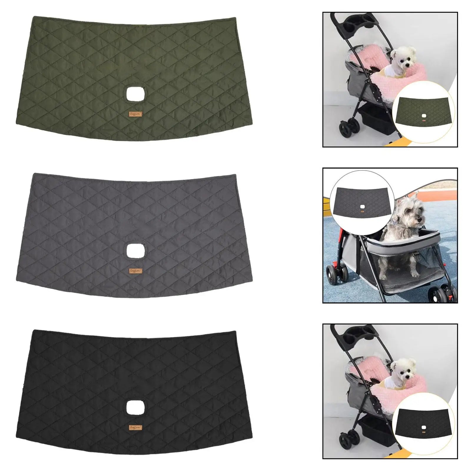 Water-Resistant Pet Stroller with Soft Cotton Pad & Edge Cover Guard — Comfortable Travel Carrier